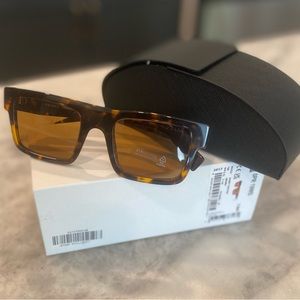 Prada Tortoise Shell Sunglasses with Amber Lenses